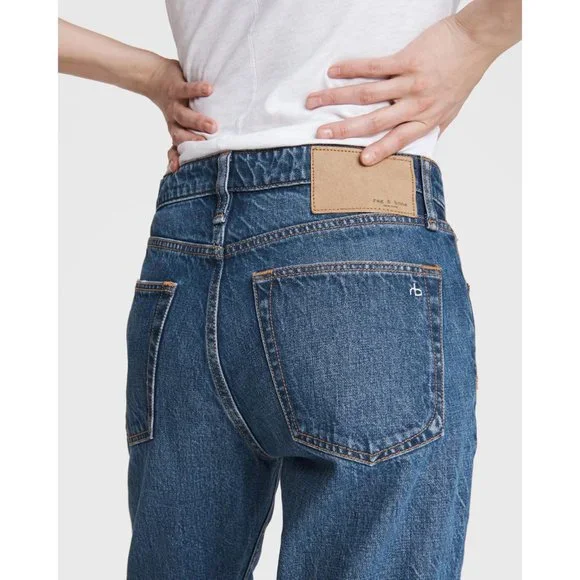 Rag&Bone "Rosa" Mid Rise Boyfriend Jean in "Clover", size 24 - Picture 4 of 13